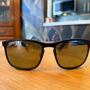 Ray-Ban RB 4264 Chromance Black Frame Sunglasses with Brown Lenses